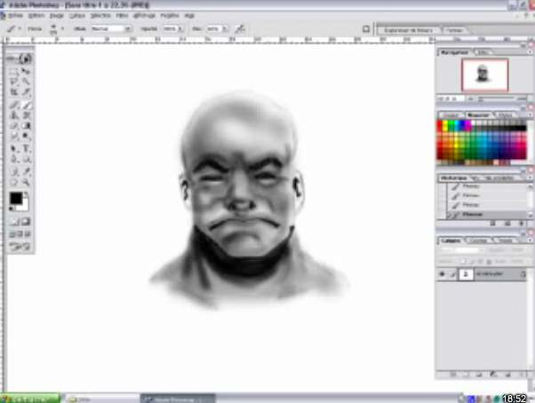 dessiner un buste d'homme sur Photoshop