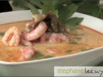 préparer une soupe aux crevettes