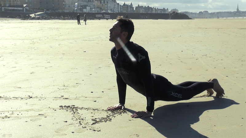 apprendre le surf : échauffement