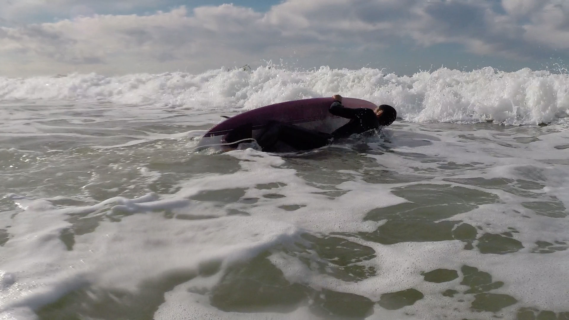 apprendre le surf : passage des vagues