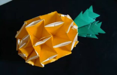 réaliser un ananas modulaire en origami