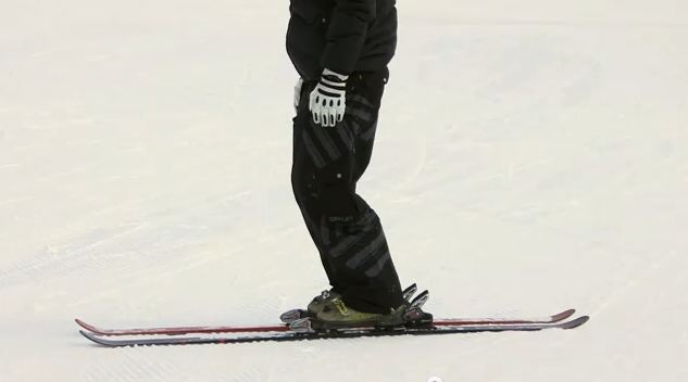 faire ses premières glissades à ski