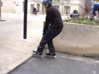 passer un obstacle en roller