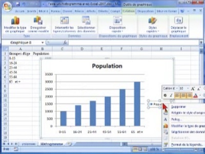 faire un histogramme via Excel 2007