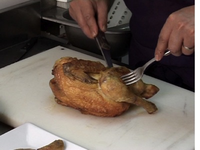 découper un poulet